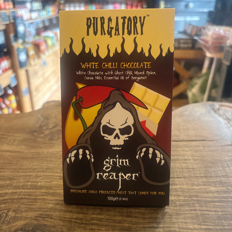 Grim Reaper Purgatory White Chilli Chocolate