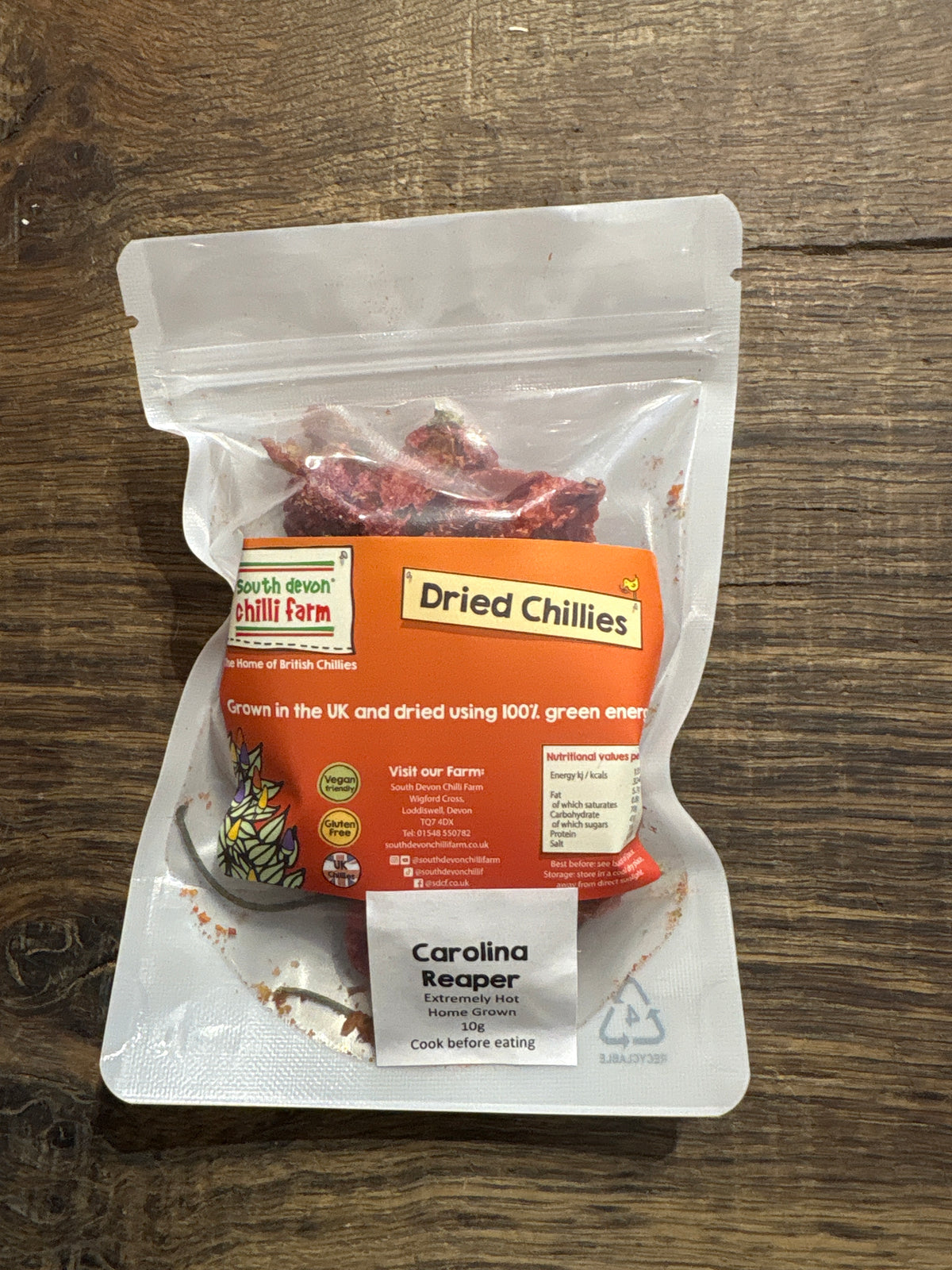 Dried Carolina Reaper Chillies